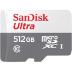 SanDisk 512GB Ultra microSDXC UHS 1 Card 100MB/s Grey -SDSQUNR-512G-GN3MN, Grey