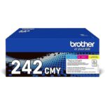Brother Original TN-242CMY Multipack of 3 Toners Cyan/Magenta/Yellow, for up to 1400 Pages Each for DCP-9017CDW, -9022CDW, HL-3142CW, -3152CDW, 3172CDW, MFC-9142CDN, 9332CDW, -9342CDW, Value Pack