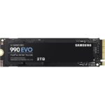 Samsung 990 EVO NVMe M.2 SSD 2TB, PCIe 4.0 x4 / PCIe 5.0 x2, NVMe 2.0 (2280), 5000MB/s Read, 3200MB/s Write, Internal SSD for Gaming and Graphics Editing, MZ-V9E2T0BW