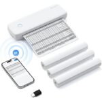 Fawoonu A4 Portable Thermal Transfer Printer Wireless&USB Connect with Mobile Computer 56mm77mm107mm210mm216mm(2in3in4in8in8.5in) US Letter A5 Paper Size for Office School Compatible with Windows