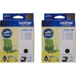 Brother LC-229XLBK Inkjet Cartridge, Black, Twin Pack, Super High Yield, Includes 2 x Inkjet Cartridges, Brother Genuine Supplies