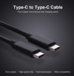 Winmax USB C to USB C cable, 1 meter long - Image 2